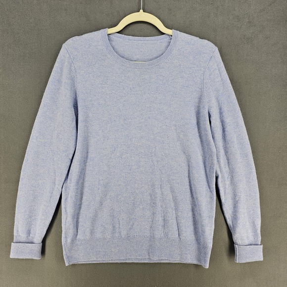 Everlane Sweaters - Everlane Sweater Womens Medium Blue Cashmere Crewneck Pullover Long Sleeve Soft